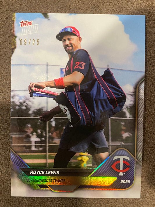 Royce Lewis - 2025 Topps Now - Road To Opening Day Foil /25 - Twins