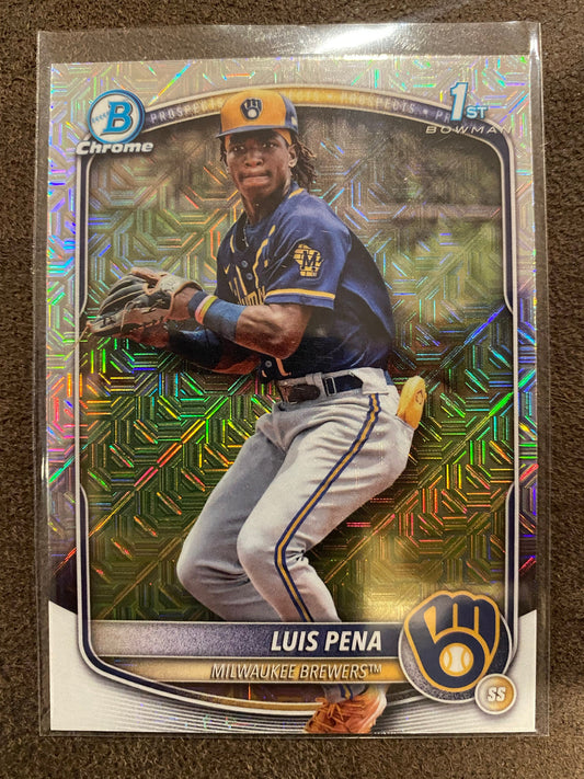 Luis Pena - 2025 Bowman - 1st Mojo - Brewers