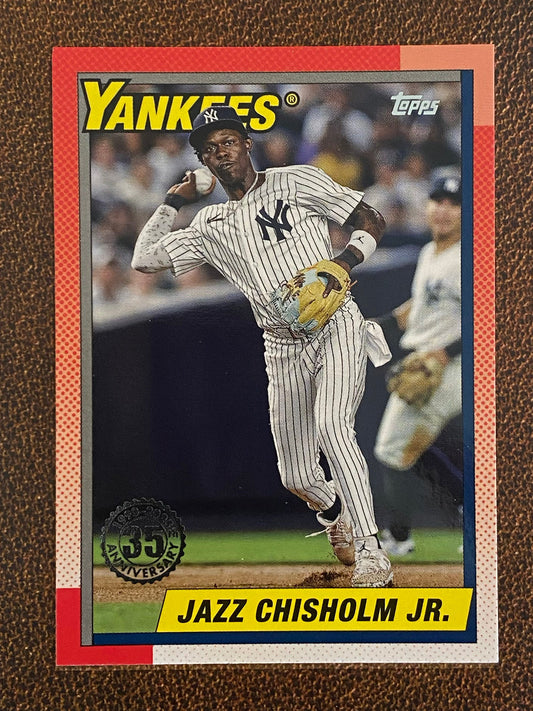 Jazz Chisholm Jr. - 2025 Topps Series 1 - 1990 Insert - Yankees