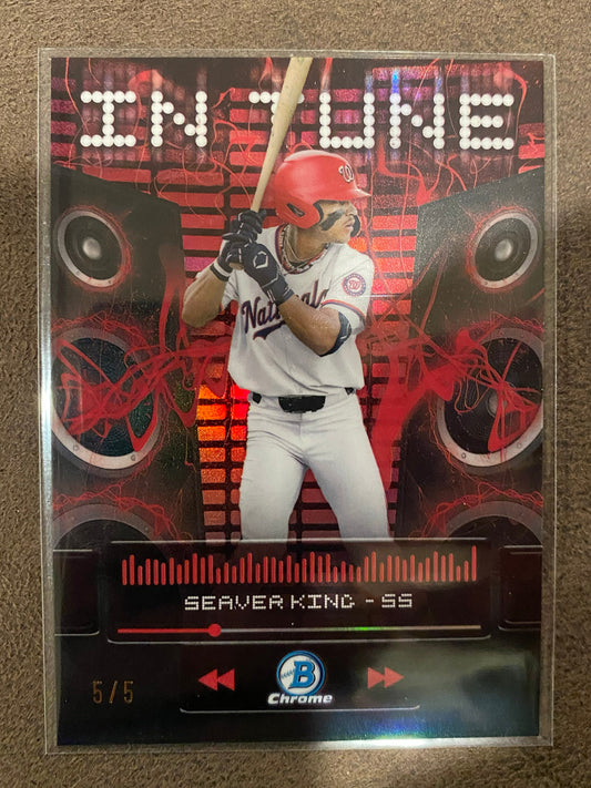 Seaver King - 2024 Bowman Draft - In Tune RED Refractor /5 - Nationals