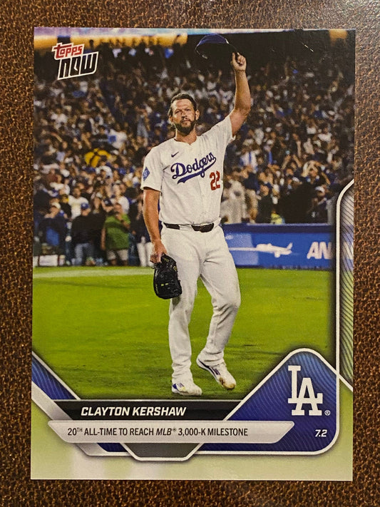 Clayton Kershaw - 2025 Topps Now - Card 373 (PR: 63,363) - Dodgers