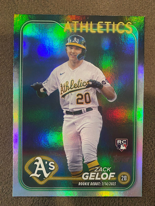 Zack Gelof - 2024 Topps Update - Rainbow Foil Rookie Debut - Athletics