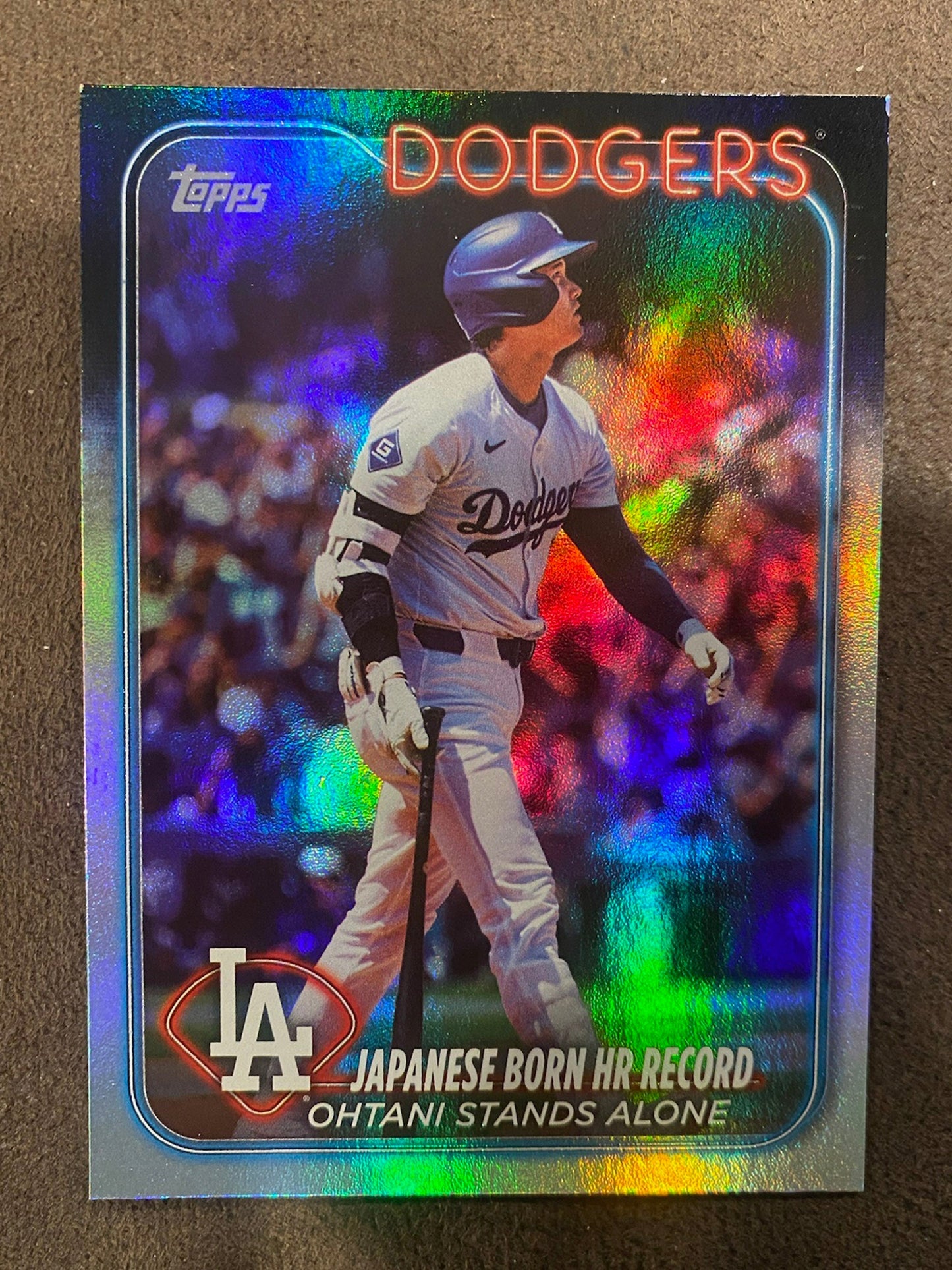 Shohei Ohtani - 2024 Topps Update - Japanese Born HR Record Rainbow Foil - Dodgers