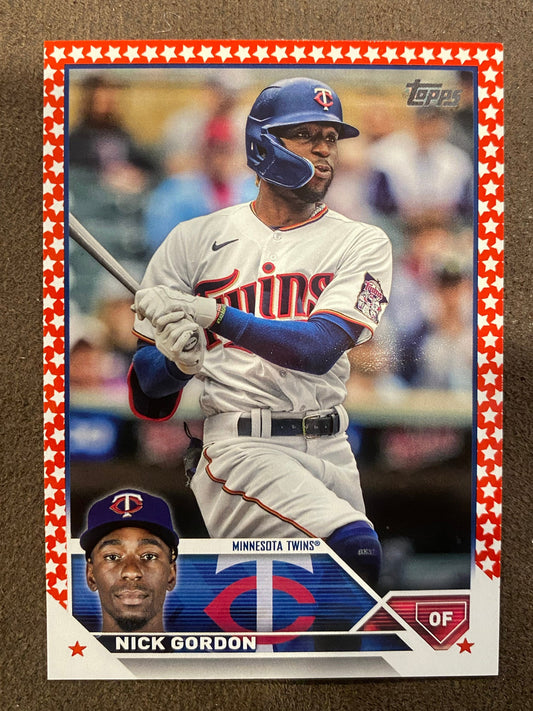 Nick Gordon - 2023 Topps Series 2 - Independence Day Parallel /76 - Twins
