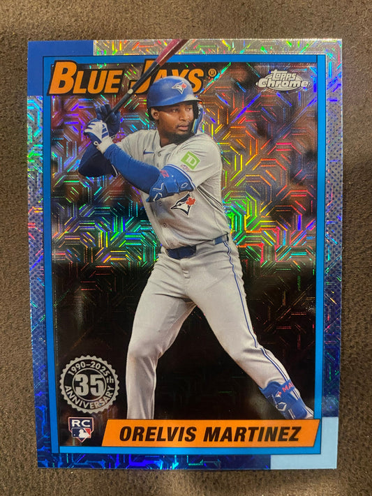 Orelvis Martinez - 2025 Topps Series 1 - Silver Pack Mojo Refractor - Blue Jays