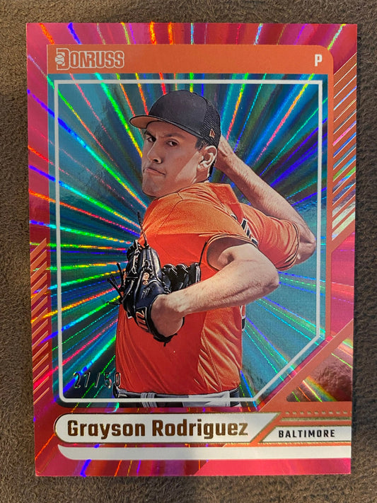 Grayson Rodriguez - 2024 Donruss - Pink Laser /50 - Orioles