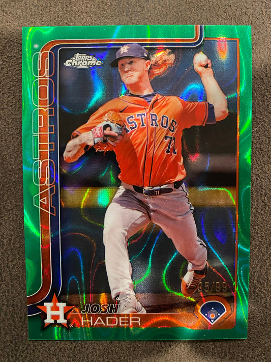 Josh Hader - 2025 Topps Chrome - Green Lava /99 - Astros