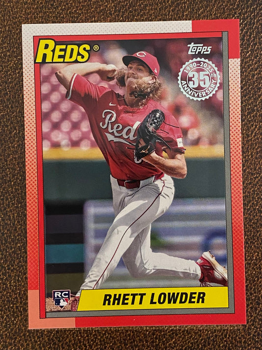 Rhett Lowder - 2025 Topps Series 1 - 1990 Insert - Reds