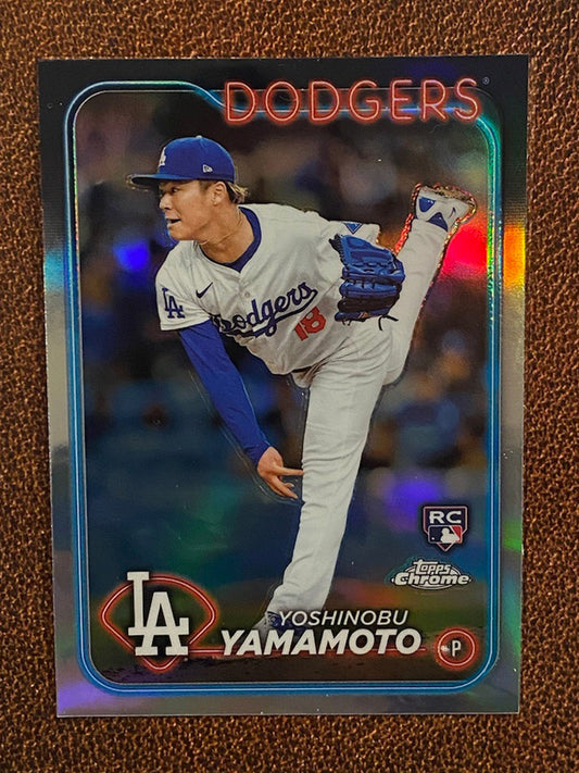 Yoshinobu Yamamoto  - 2024 Topps Chrome - Rookie Refractor - Dodgers