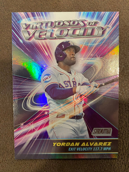 Yordan Alvarez - 2024 Topps Stadium Club - Virtuosos of Velocity - Astros