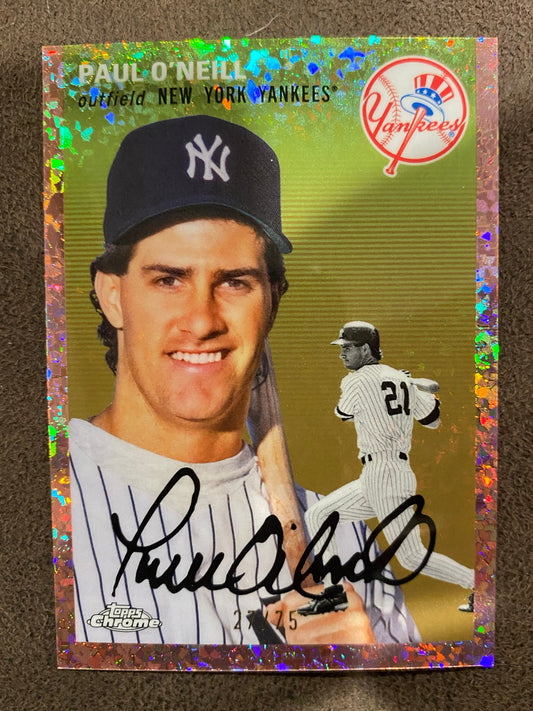 Paul O'Neil - 2023 Topps Chrome Platinum Anniversary - Rose Gold Mini Diamond /75 - Yankees