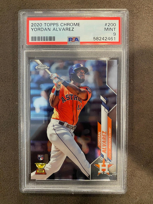 Yordan Alvarez - 2020 Topps Chrome - #200 (PSA 9) - Astros