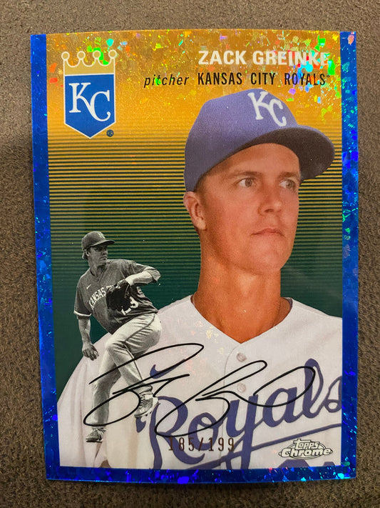 Zack Greinke - 2023 Topps Chrome Platinum Anniversary - Blue Mini Diamond /199 - Royals