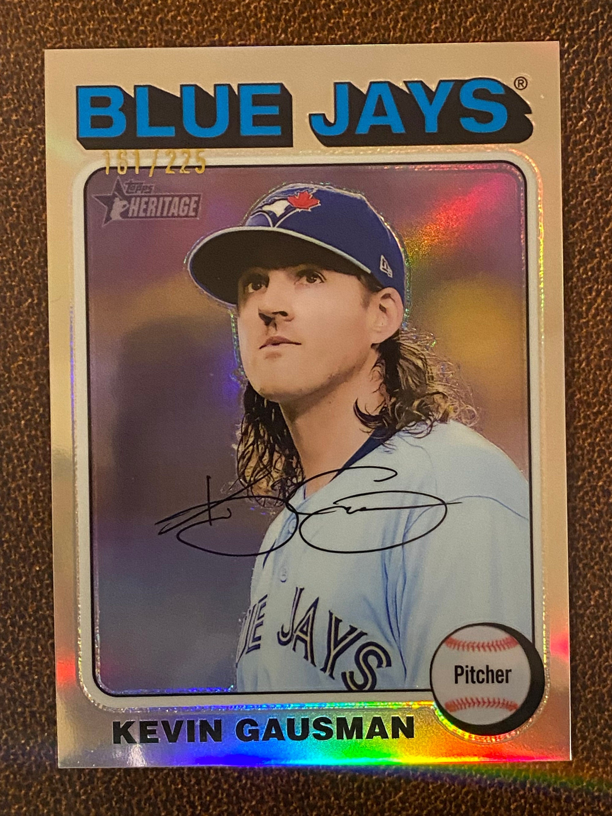Kevin Gausman 2024 Topps Heritage High Numbere Silver /225 Blue