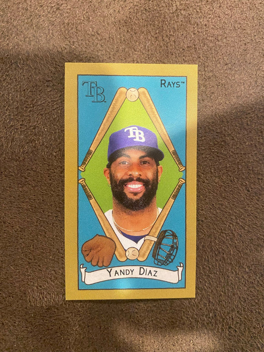 Yandy Diaz - 2025 Topps T205 Mini - Sweet Caporal Back (**Corner Whiting**) - Rays