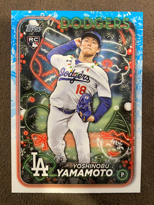 Yashinobu Yamamoto - 2024 Topps Holiday - SP - Dodgers