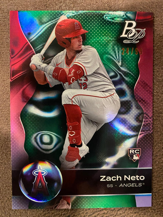 Zach Neto - 2023 Bowman Platinum - Green /99 - Angels