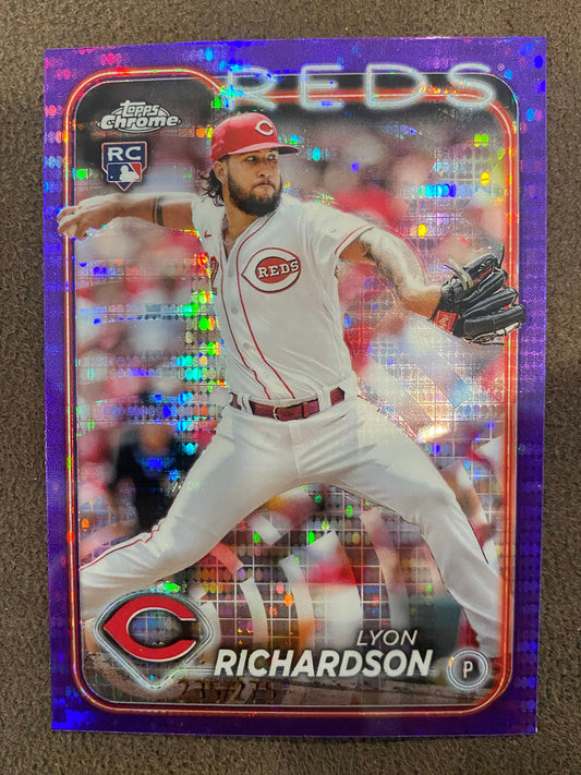 Lyon Richardson - 2024 Topps Chrome - Purple Sonar /275 - Reds