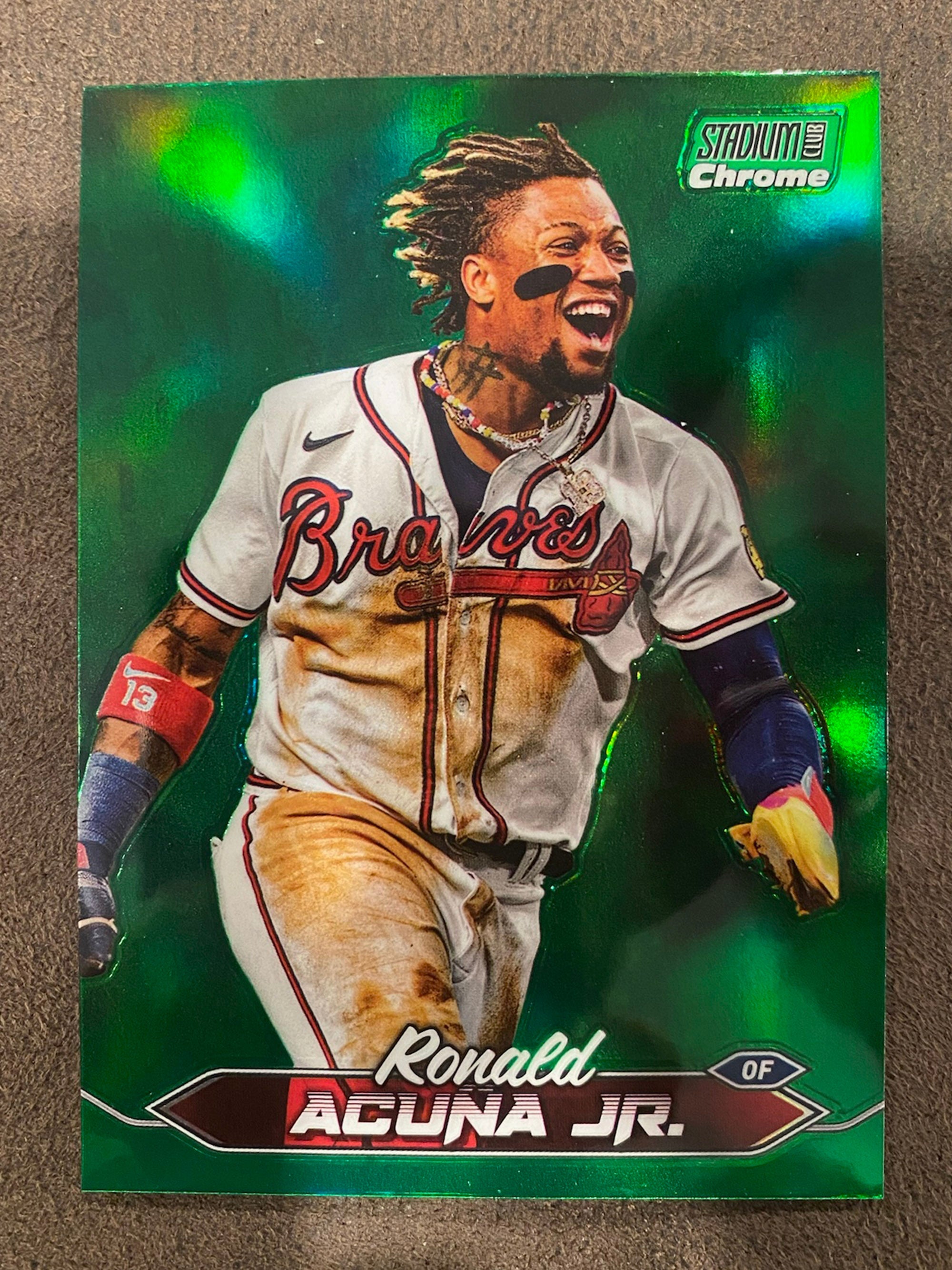 Ronald Acuna Jr. - 2024 Topps Stadium Club - Green Refractor