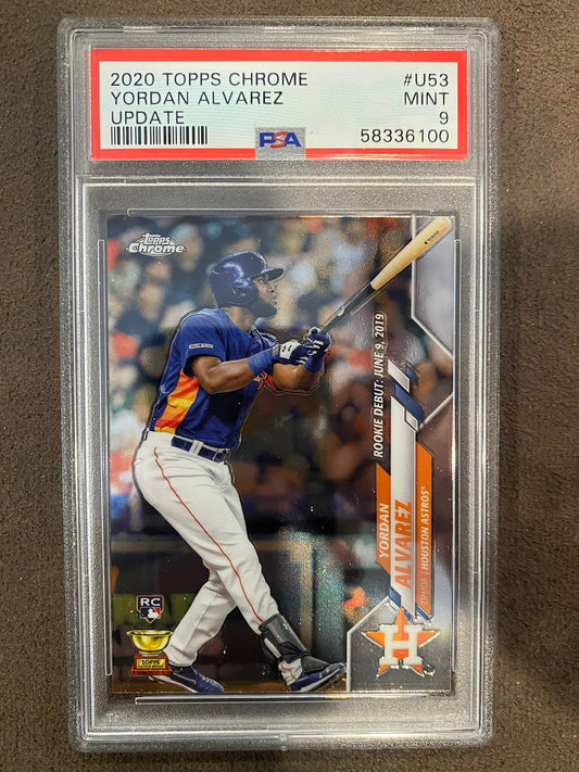 Yordan Alvarez - 2020 Topps Chrome - Rookie Debut (PSA 9) - Astros