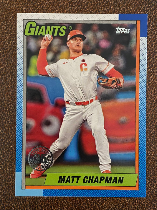 Matt Chapman - 2025 Topps Series 1 - 1990 Insert - Giants