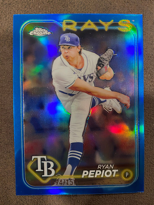 Ryan Pepiot - 2024 Topps Chrome - Blue Refractor /150 - Rays