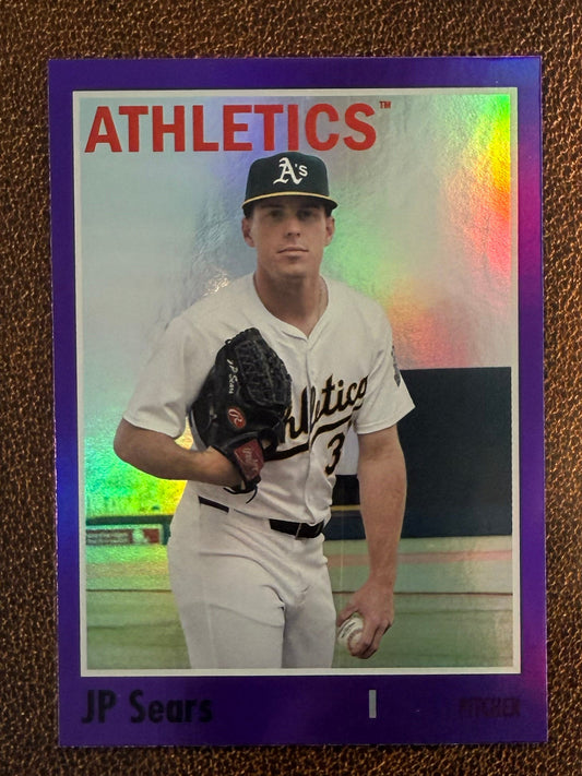 JP Sears - 2024 Topps Archives - Purple Foil - Athletics