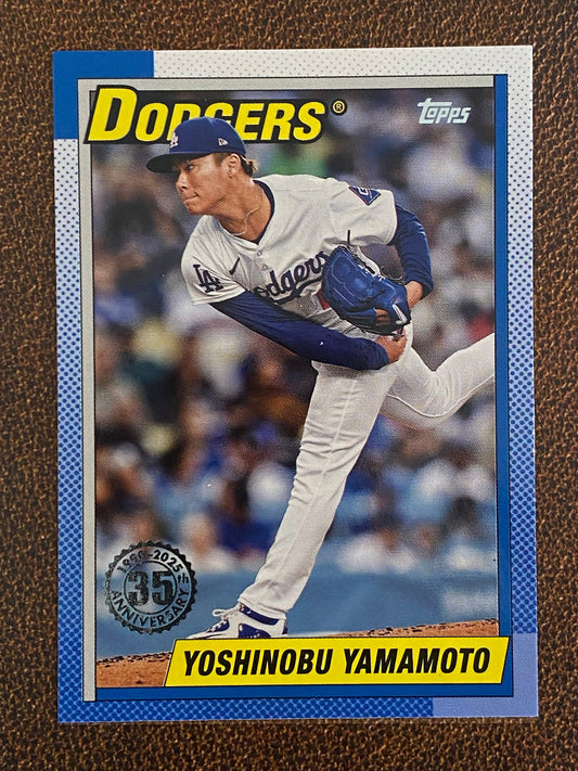 Yoshinobu Yamamoto - 2025 Topps Series 1 - 1990 Insert - Dodgers