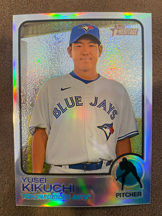 Yusei Kikuchi - 2022 Topps Heritage High Number - Refractor /673 - Blue Jays