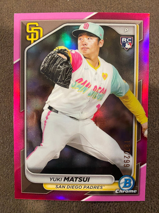 Yuki Matsui - 2024 Bowman Chrome - Pink /299 - Padres