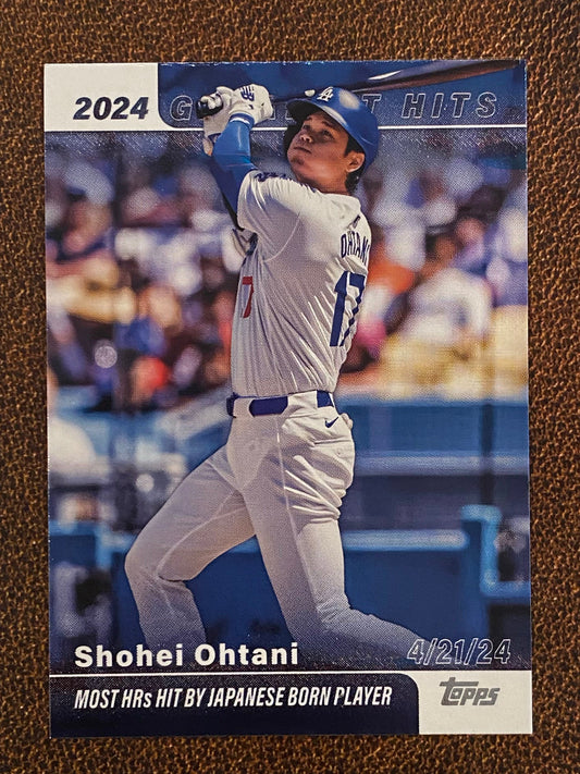 Shohei Ohtani - 2025 Topps Series 1 - 2024 Greatest Hits (Most HRs) - Dodgers