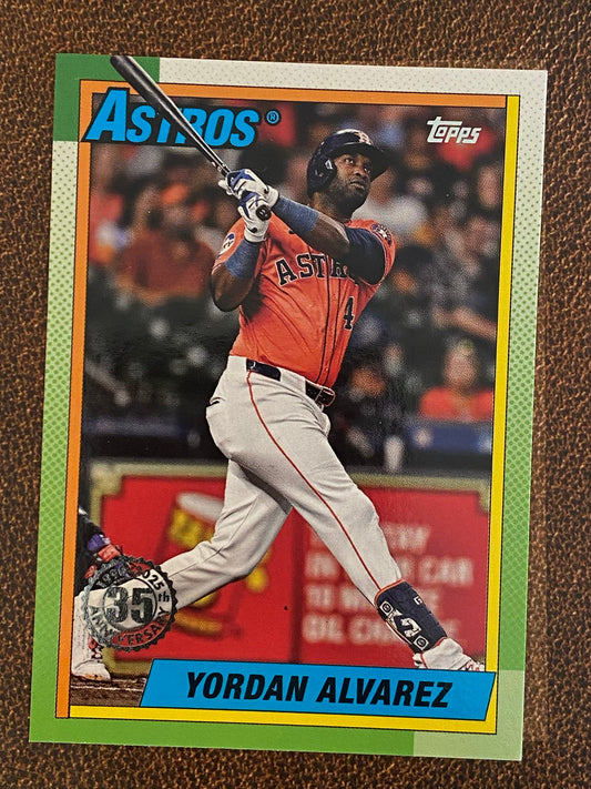 Yordan Alvarez - 2025 Topps Series 1 - 1990 Insert - Astros