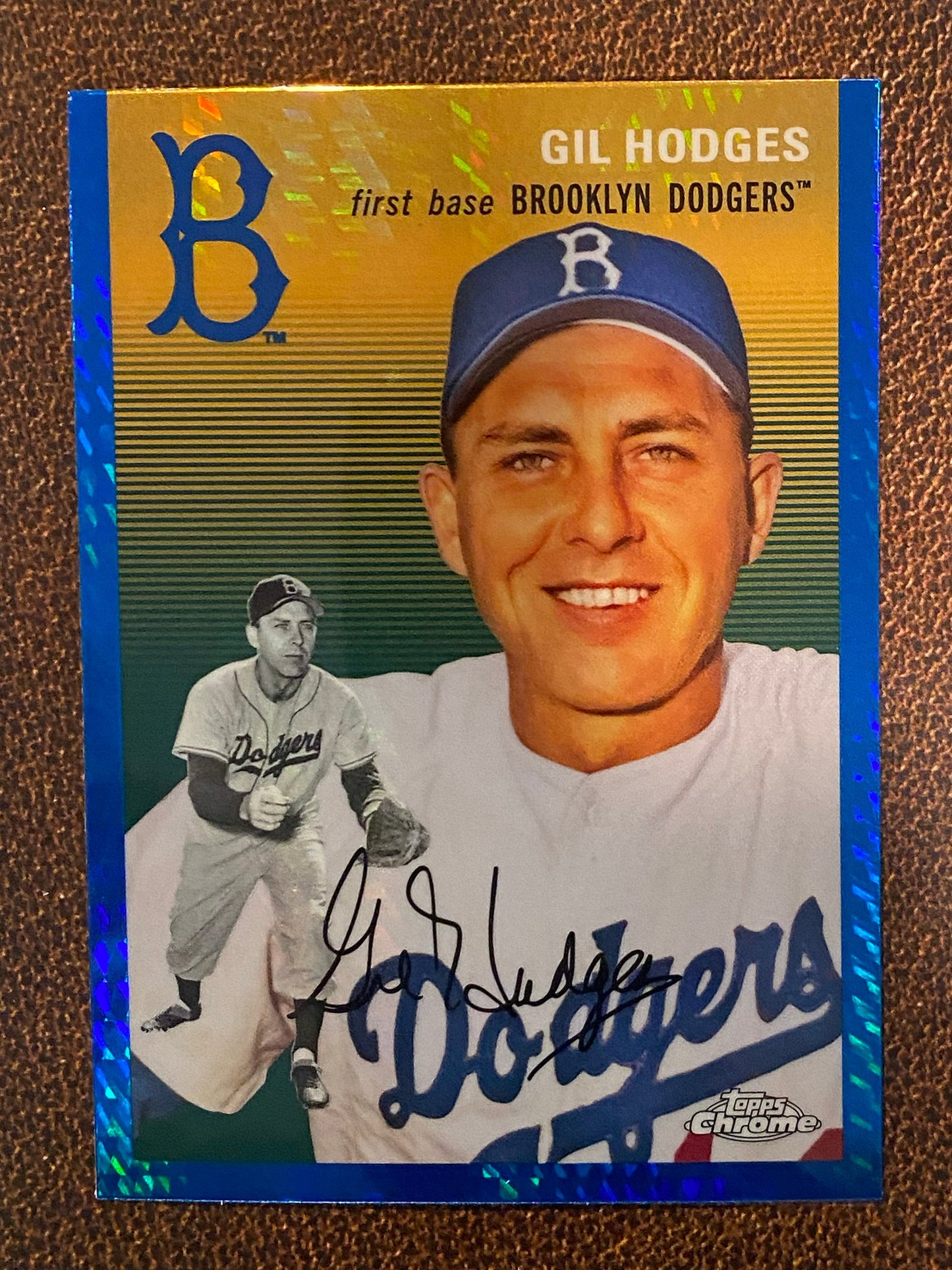 Gil Hodges - 2023 Topps Chrome Platinum Anniversary - Blue Prism Refractor - Dodgers