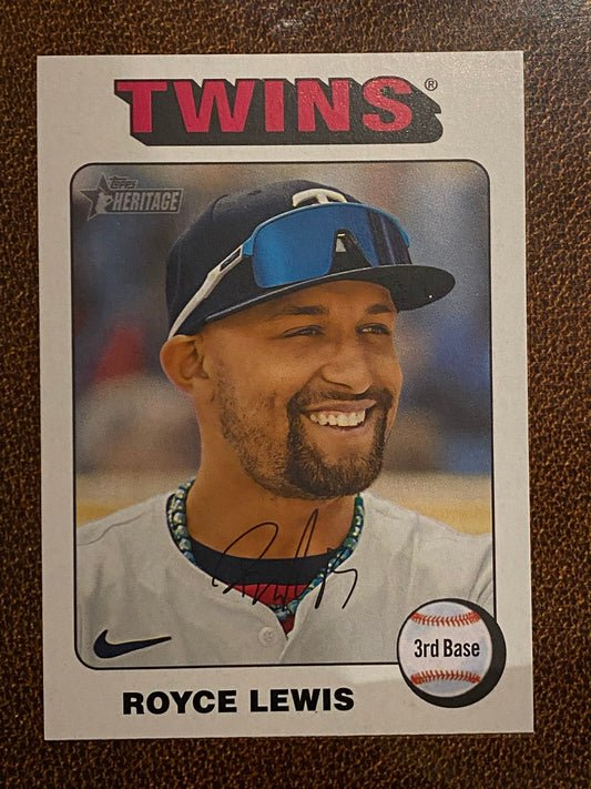 Royce Lewis - 2024 Topps Heritage High Number - White Border - Twins