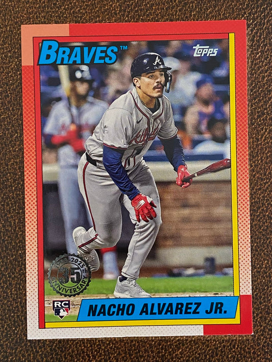 Nacho Alvarez Jr. - 2025 Topps Series 1 - 1990 Insert - Braves