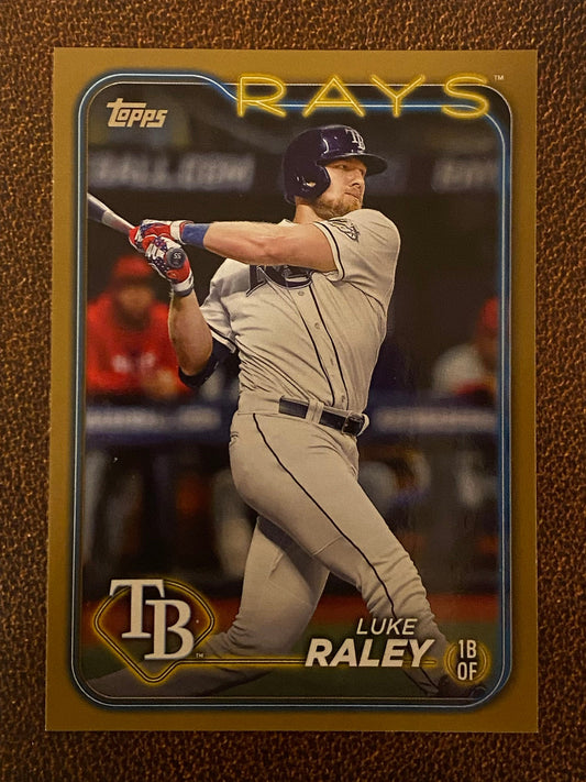 Luke Raley - 2024 Topps Series 1 - Gold /2024 - Rays
