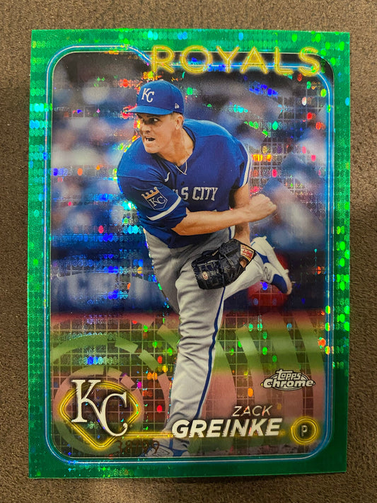 Zack Greinke - 2024 Topps Chrome - Green Sonar /99 - Royals