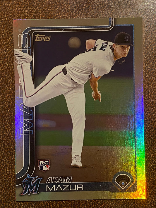 Adam Mazur - 2025 Topps Series 1 - Rainbow Foil - Marlins