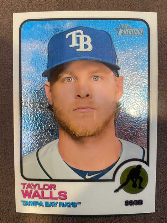 Taylor Walls - 2022 Topps Heritage High Number - Chrome /999 - Rays