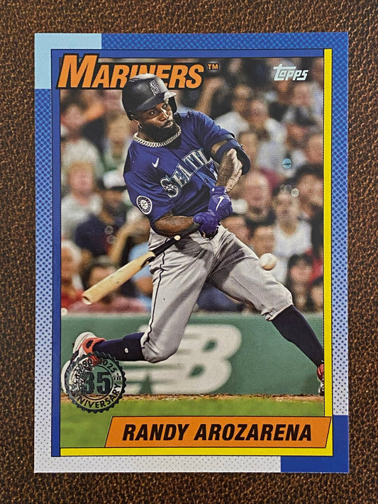 Randy Arozarena - 2025 Topps Series 1 - 1990 Insert - Mariners
