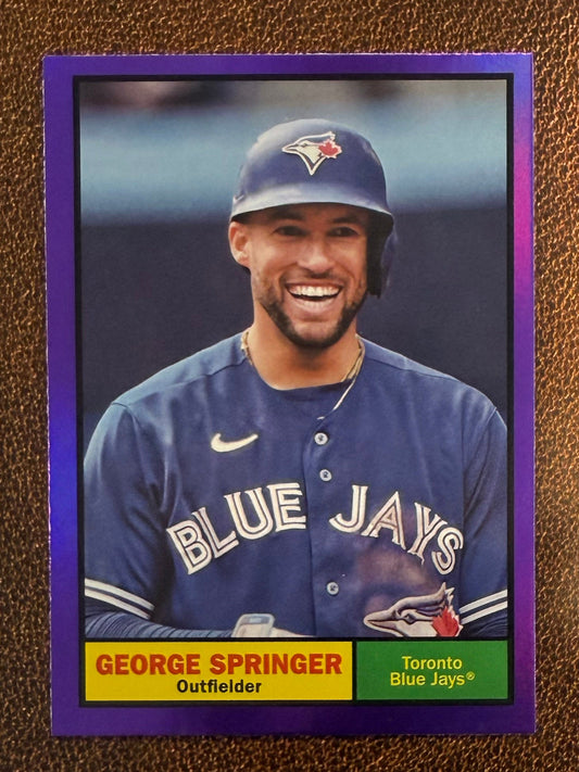 George Springer - 2024 Topps Archives - Purple Foil - Blue Jays