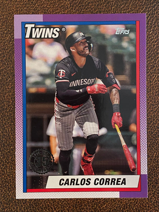 Carlos Correa - 2025 Topps Series 1 - 1990 Insert - Twins