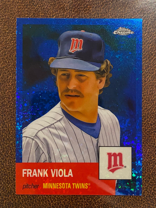 Frank Viola - 2022 Topps Chrome Platinum Anniversary - Blue Mini Diamond /199 - Twins
