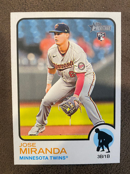 Jose Miranda - 2022 Topps Heritage High Number - Basecards - Twins