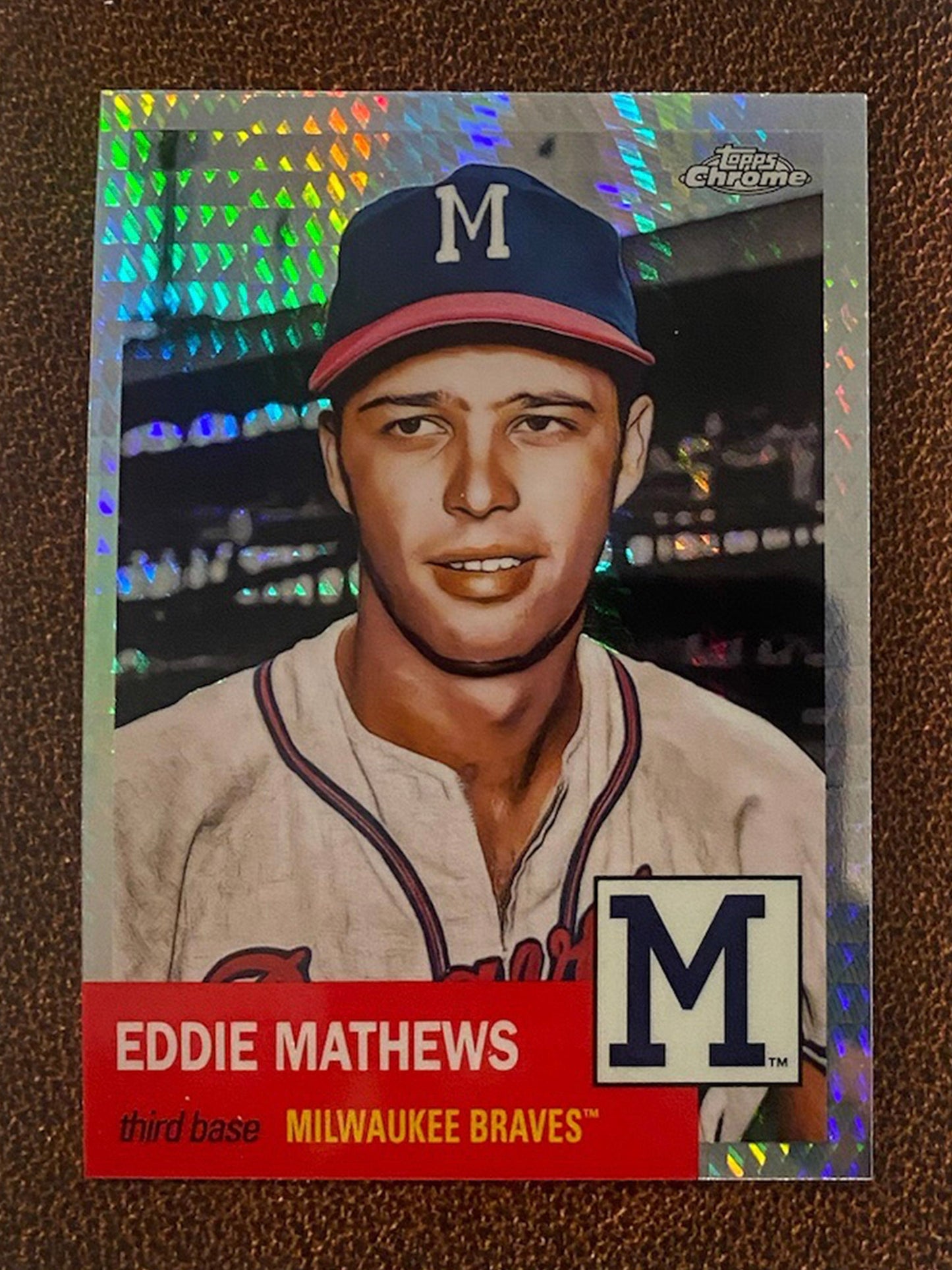Eddie Mathews - 2022 Topps Chrome Platinum Anniversary - Prism Refractor - Braves