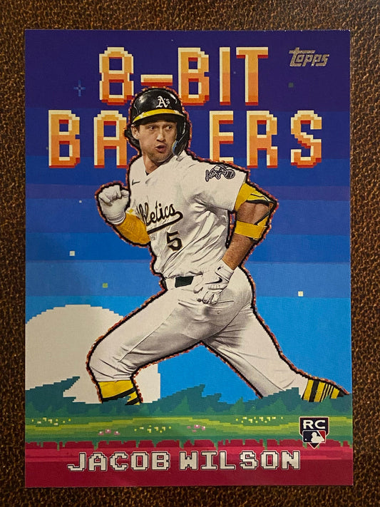 Jacob Wilson - 2025 Topps Series 1 - 8-Bit Baller - Athletics