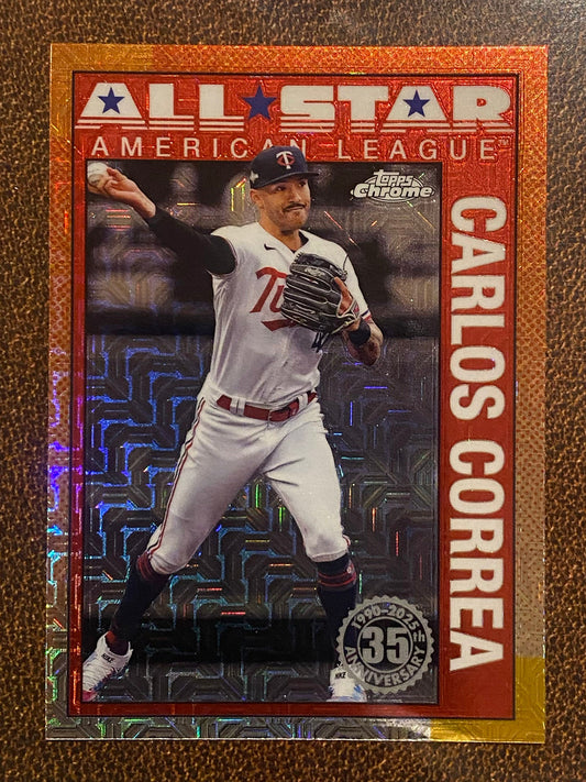 Carlos Correa - 2025 Topps Series 2 - 1990 All Star Mojo Refractor - Twins