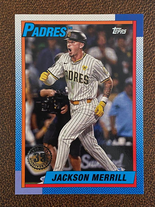 Jackson Merrill - 2025 Topps Series 1 - 1990 Insert - Padres