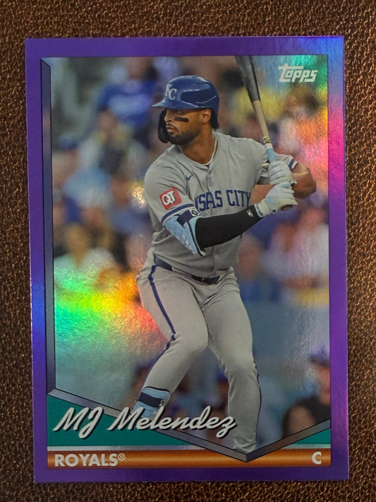 MJ Melendez - 2024 Topps Archives - Purple Foil - Royals