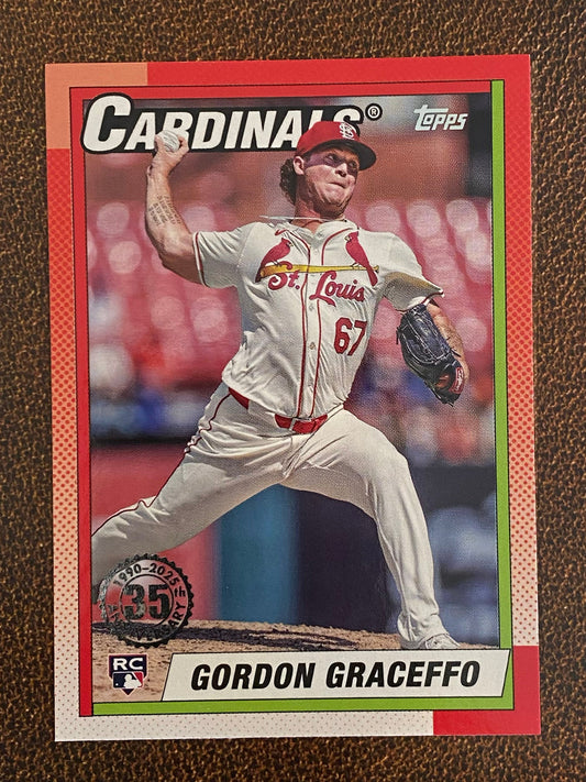 Gordon Graceffo - 2025 Topps Series 1 - 1990 Insert - Cardinals